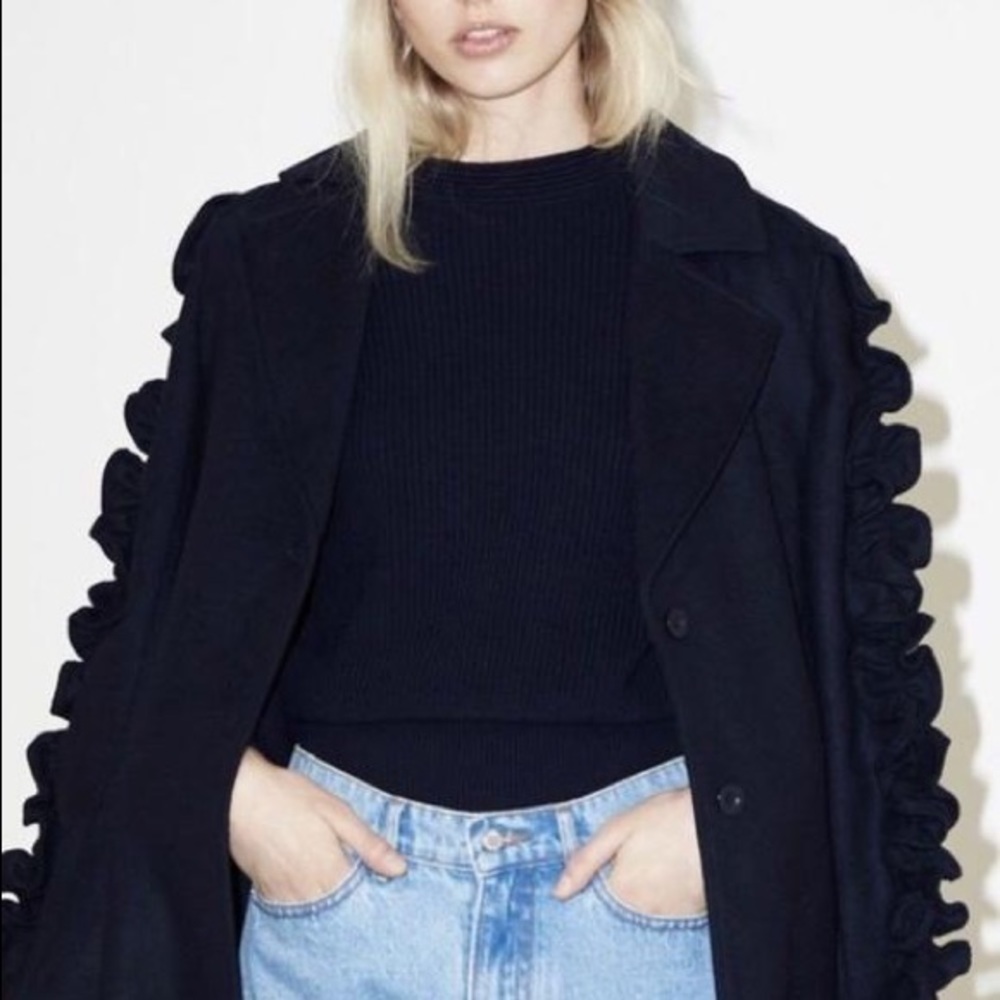 Anthropologie The Fifth Label Ruffle Sleeve Coat